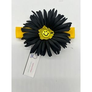 Sydlicious Designs Black Yellow Baby Flower Headband